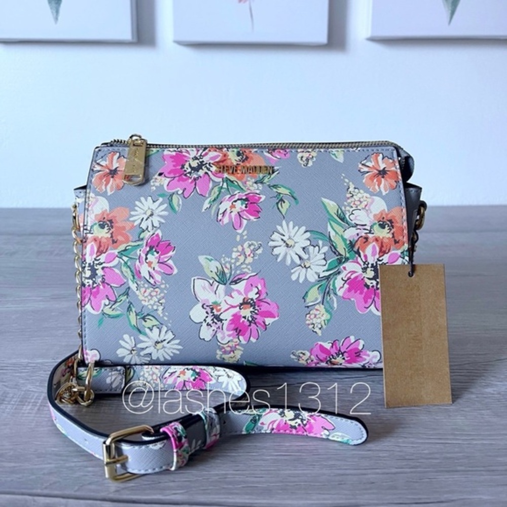 STEVE MADDEN Bag BLEXI Crossbody - Gray Floral